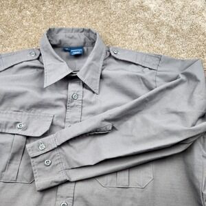 Propper Mens Long Sleeve Button Up Shirt Gray L/R Utility Workwear